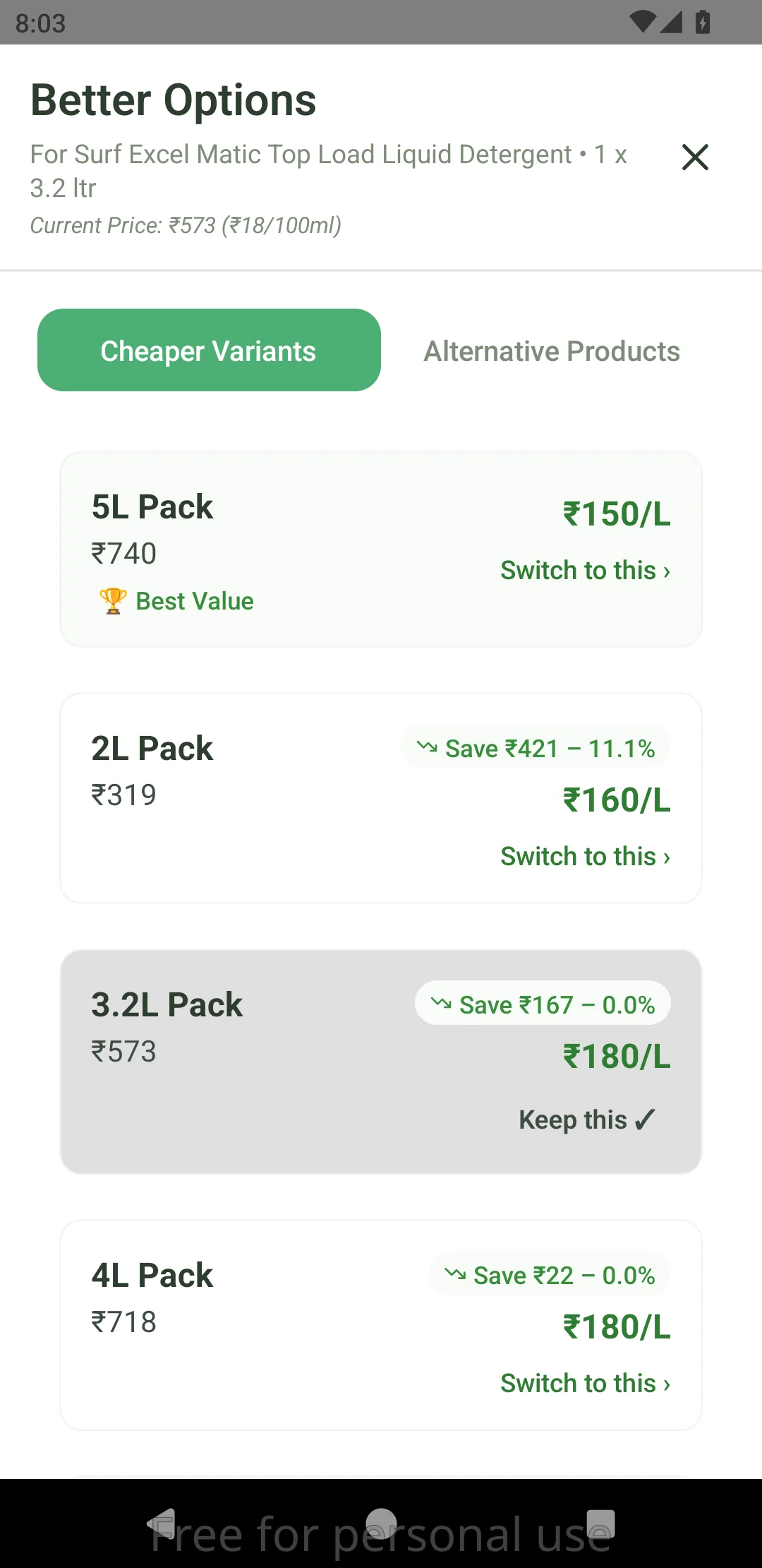 Fruggy Better Variants Suggester