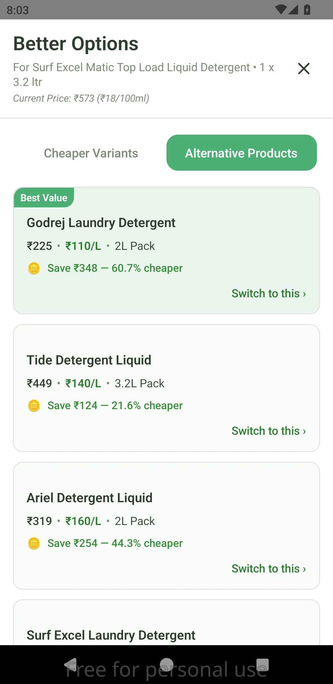 Fruggy Better Brand Suggester