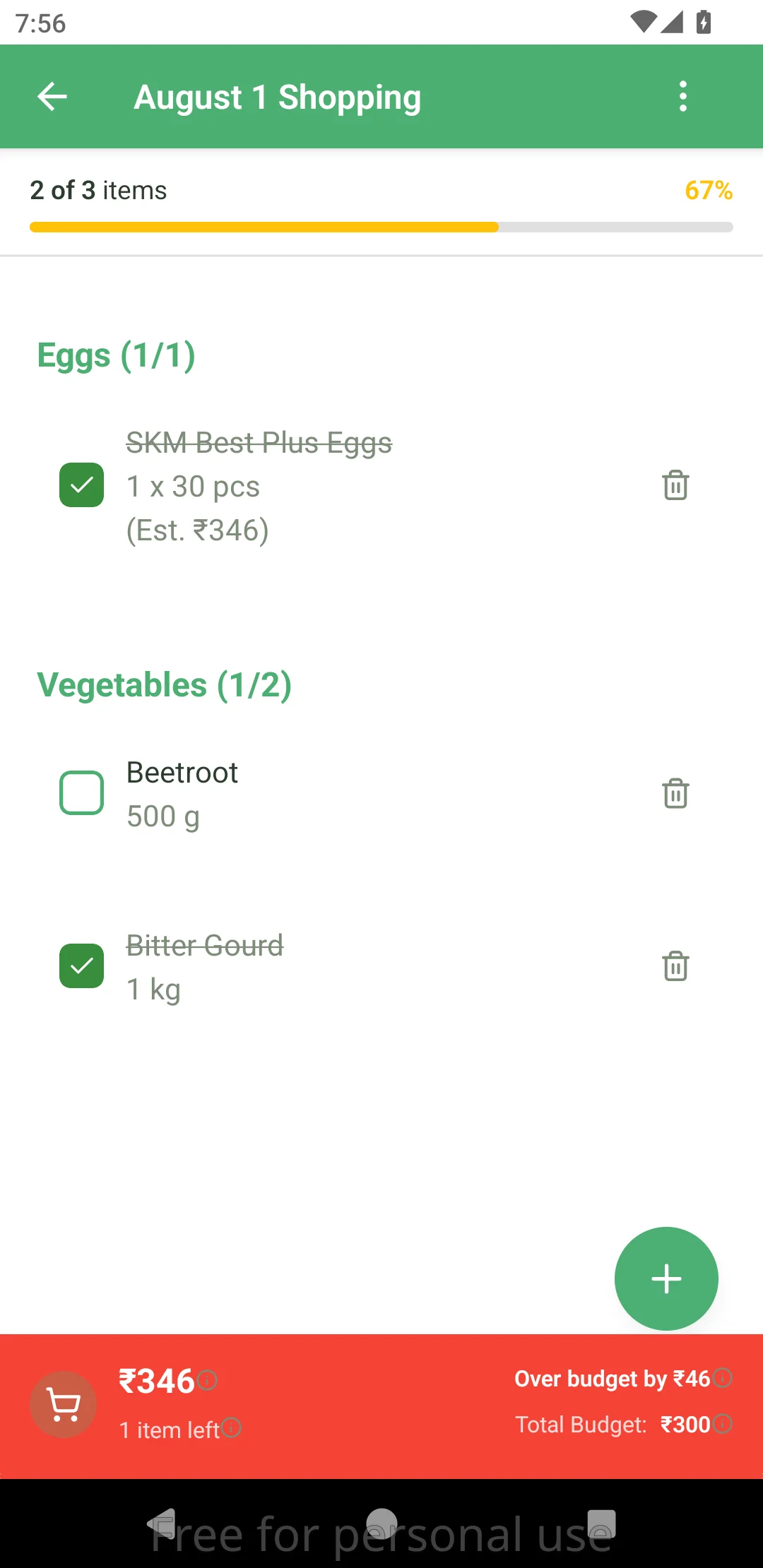 Fruggy Buy Checklist